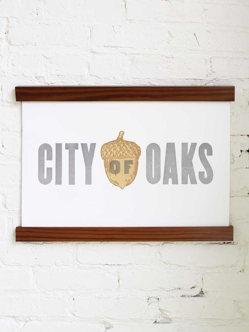 City Of Oaks | Raleigh Letterpress Print – Old Try