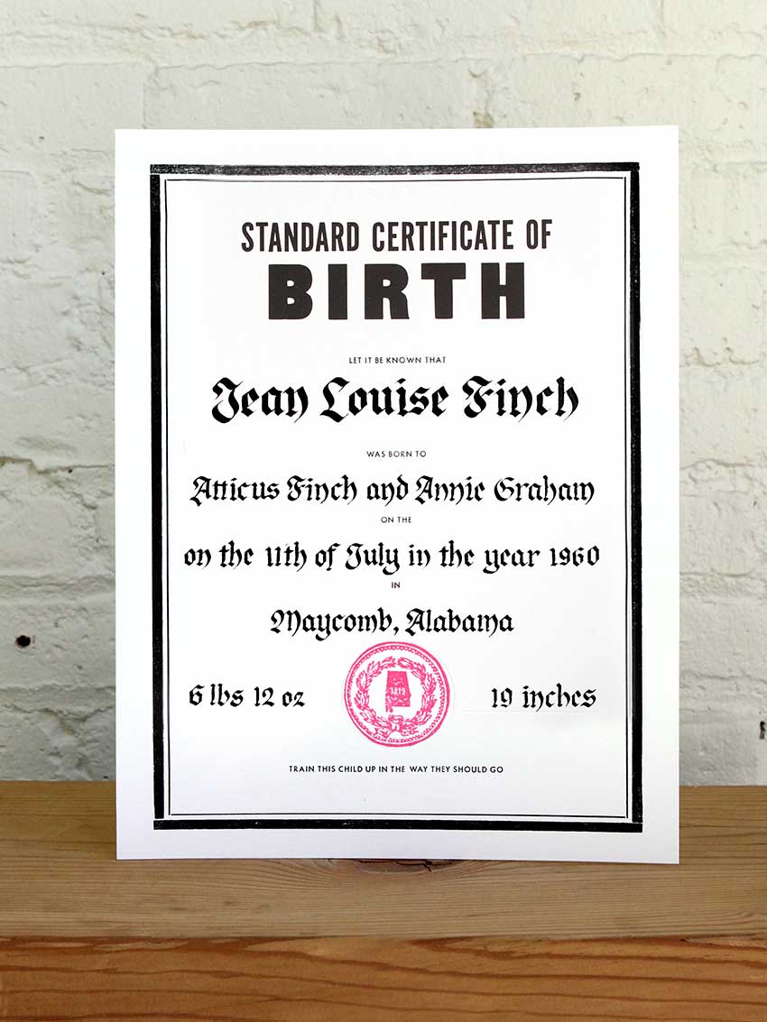 Standard Certificate of Birth | Birth Certificate - Old Try