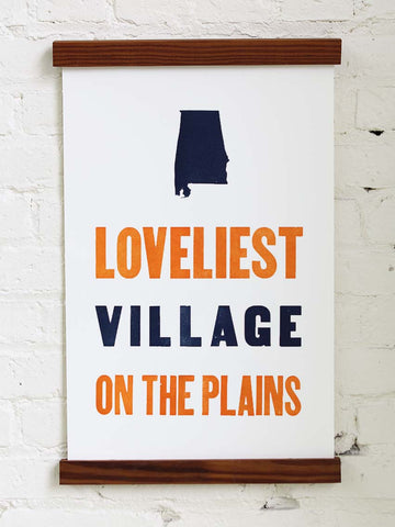 Loveliest Village on the Plains | Auburn Letterpress Print – Old Try