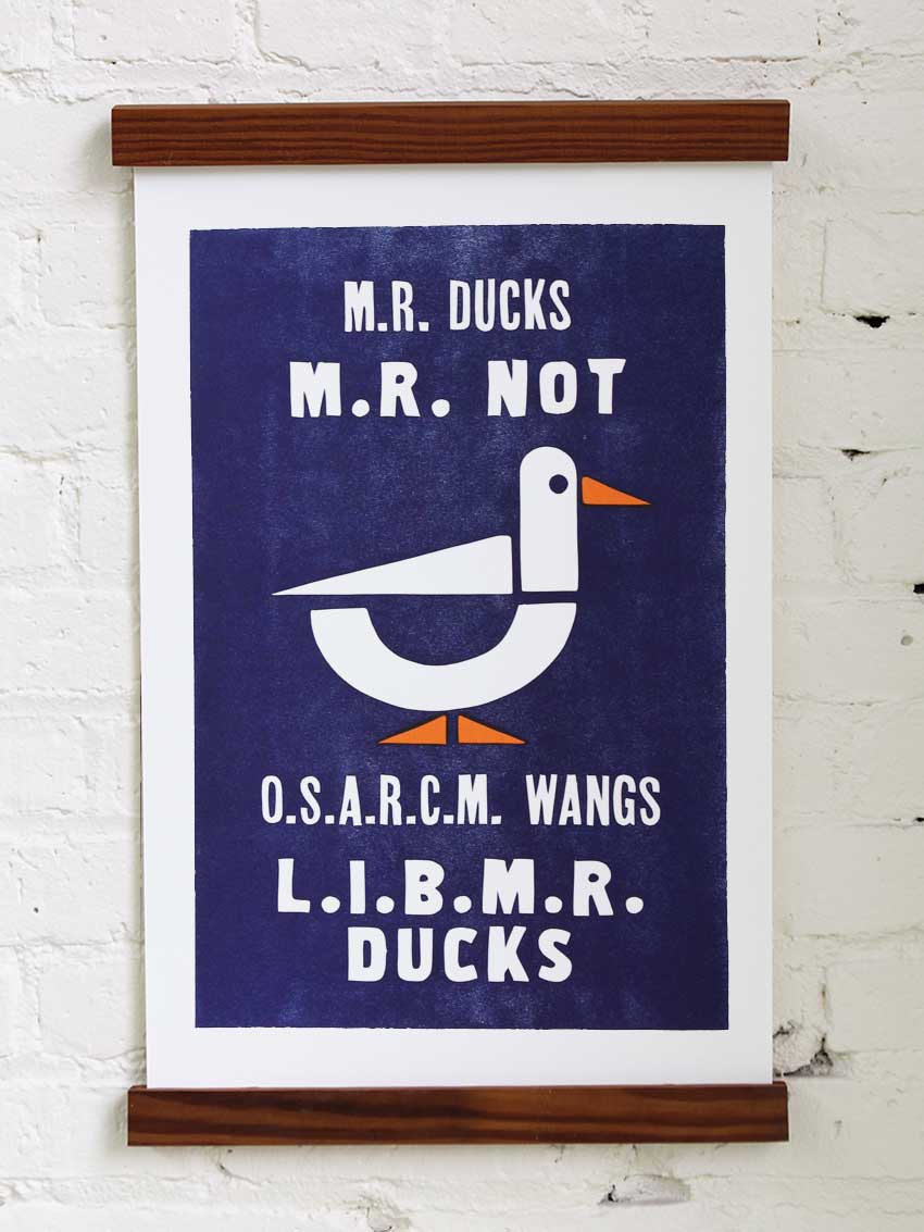 M.R. Ducks | Southern Letterpress Print – Old Try