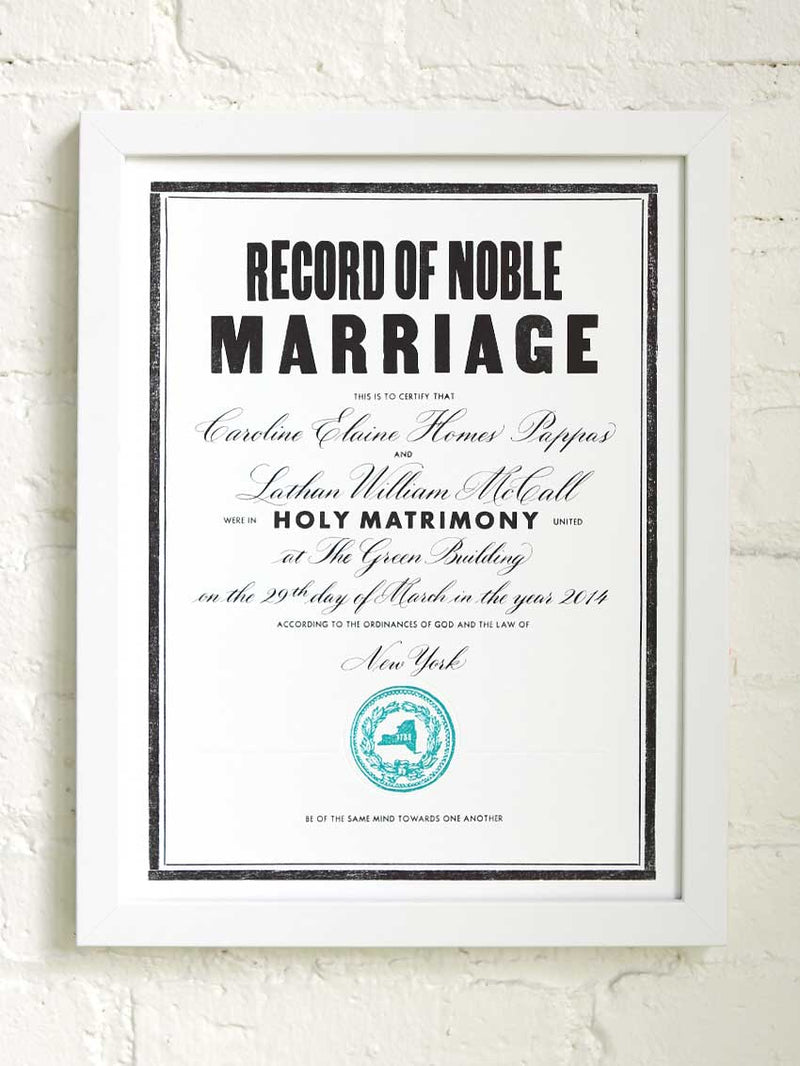 The Marrying Type | Marriage Certificate - Old Try