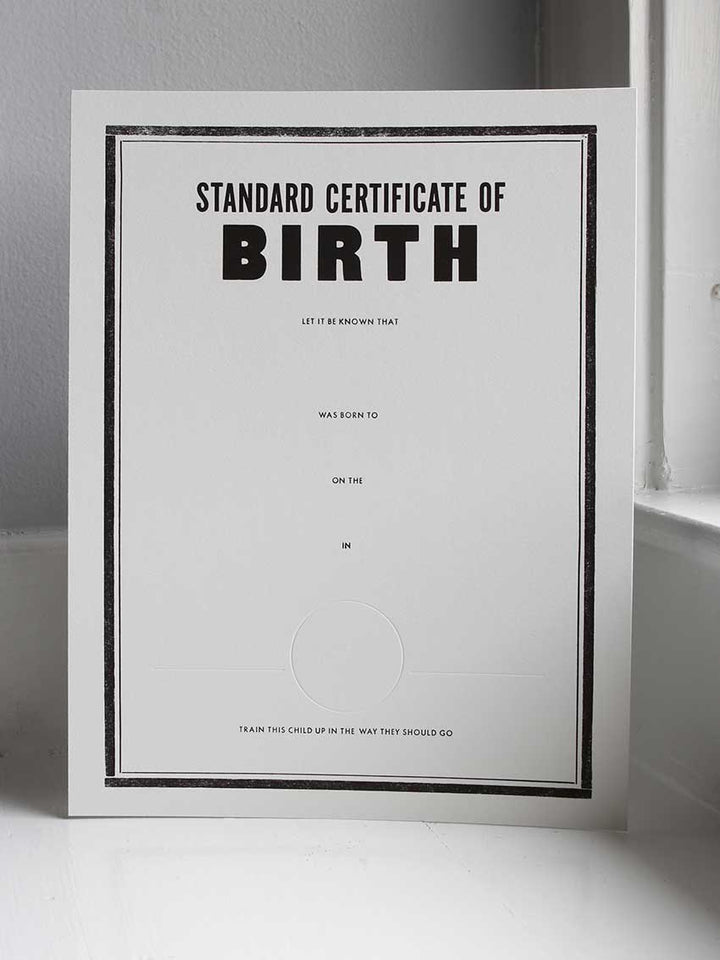 Standard Certificate of Birth | Birth Certificate - Old Try