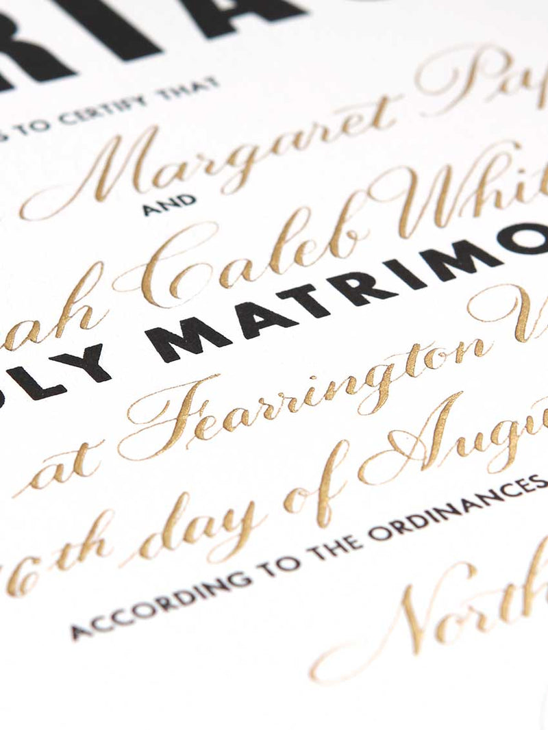 The Marrying Type | Marriage Certificate - Old Try